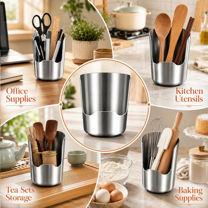 304 Stainless Steel Kitchen Utensil & Pot Lid Holder