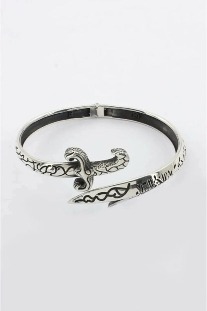 Silver Re-Sizeable Zulfiqar Kara | Zulfiqar Sword Bracelet Re-Sizeable