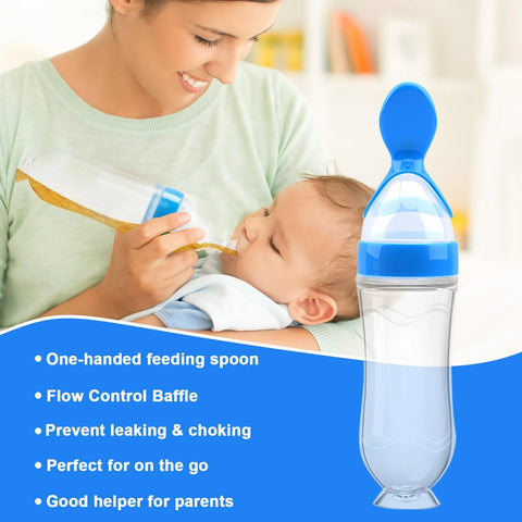 2-in-1 Baby Feeding Kit – Spoon Bottle Feeder + Fruit Pacifier | 7 Days Warranty Included
