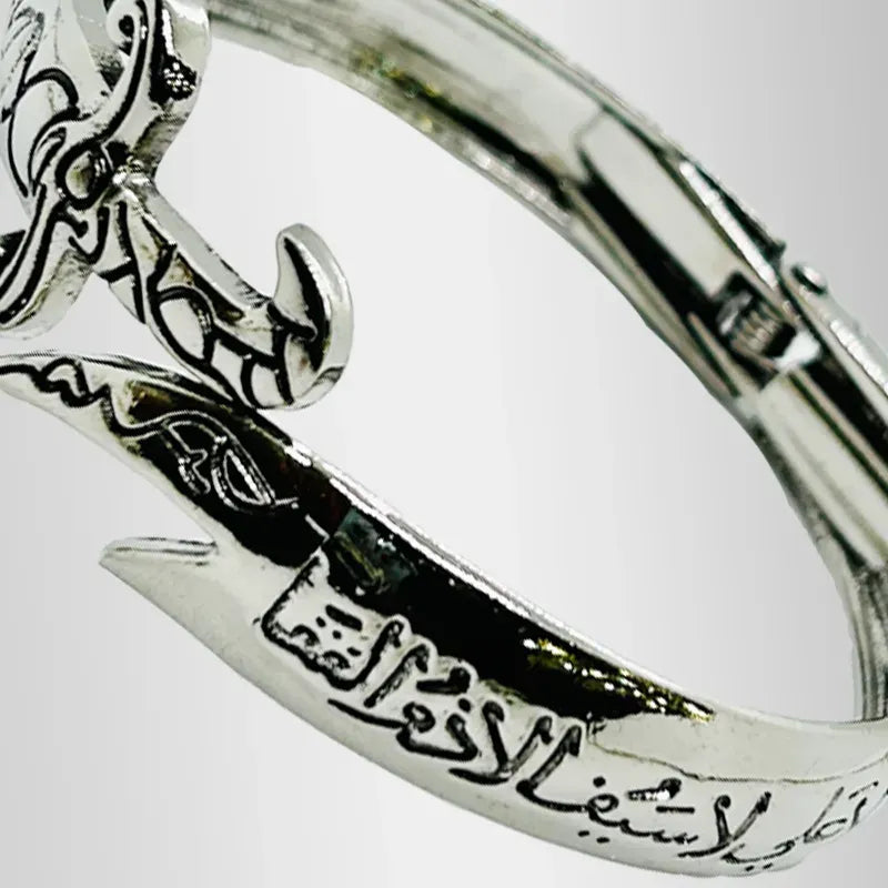 Silver Re-Sizeable Zulfiqar Kara | Zulfiqar Sword Bracelet Re-Sizeable