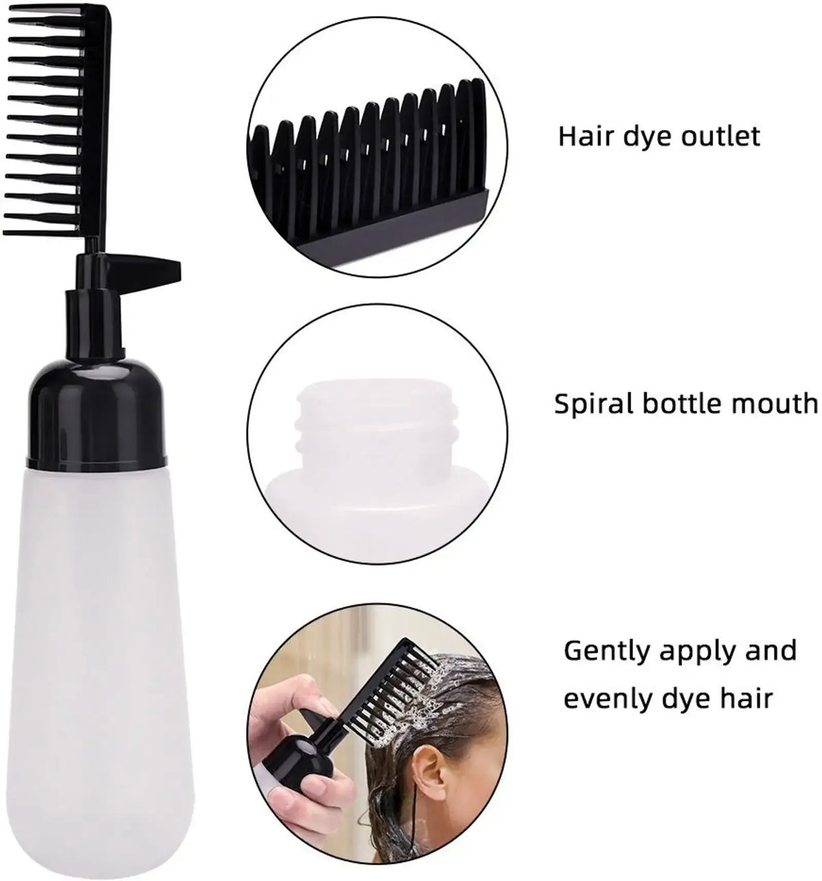 DIVERSE DEPOT® | Mess-Free Hair Dye Comb Bottle
