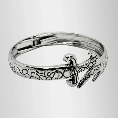 Silver Re-Sizeable Zulfiqar Kara | Zulfiqar Sword Bracelet Re-Sizeable