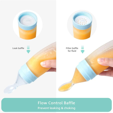 2-in-1 Baby Feeding Kit – Spoon Bottle Feeder + Fruit Pacifier | 7 Days Warranty Included
