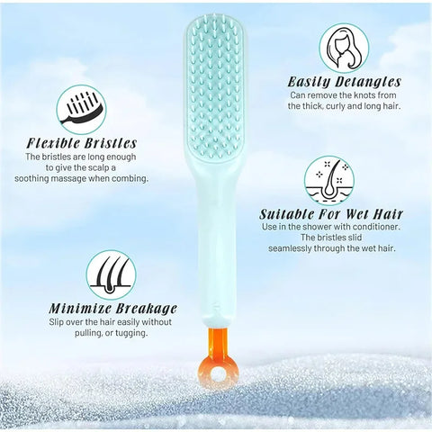 Self Cleaning Detangling Hair Brush – Buy 1 Get 1 Free - diverse depot official